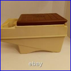 Vintage Igloo Little Kool Rest Car Cooler Console Ice Chest Cup Holder bro Cream