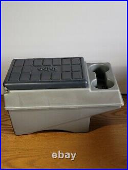 Vintage Igloo Little Kool Rest Car Cooler Gray Blue Console Ice Chest Cup Holder