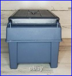 Vintage Igloo Little Kool Rest Car Cooler Gray Blue Ice Console Cup Holder