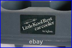 Vintage Igloo Little Kool Rest Car Cooler Gray Blue Ice Console Cup Holder NICE