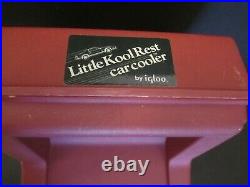 Vintage Igloo Little Kool Rest Car Cooler Gray Red Console Ice Cup Holder