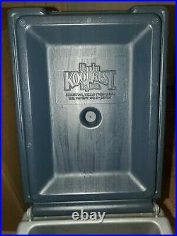 Vintage Igloo Little Kool Rest Car Cooler Grey Blue Console Ice With Original Box