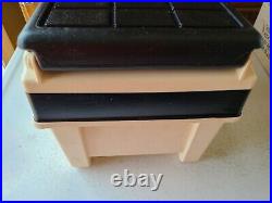 Vintage Igloo Little Kool Rest Car Cooler Tan Black Console Ice Chest Cup Holder