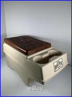 Vintage Igloo Little Kool Rest Car Cooler Tan/Brown Console Chest Car/Truck