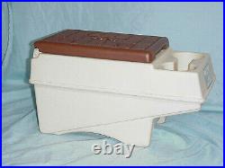 Vintage Igloo Little Kool Rest Car Cooler Tan Brown Console Ice Chest Cup Holder