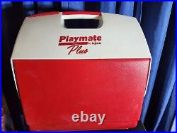 Vintage Igloo Playmate Plus Cooler Red & White oversized