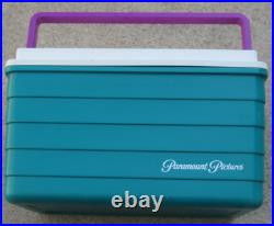 Vintage Igloo The Picnic Basket Cooler Green Purple White PARAMOUNT PICTURES 90s