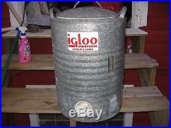 Vintage Igloo cooler 10 gallon perma lined galvanized water industrial