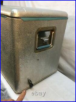 Vintage JC Higgins LG Aluminum Ice Chest Cooler With Bottle Opener Tail Gating