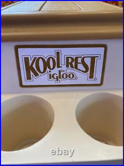 Vintage Kool Rest IGLOO Large Tan Brown TRUCK Van RV Seat Ice Chest Cooler