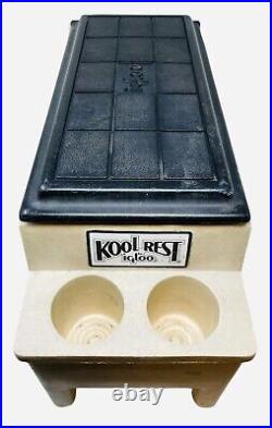 Vintage Kool Rest Igloo Car Cooler Console Ice Chest Cup Holder Large