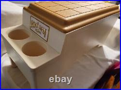 Vintage Kool Rest Igloo Car Cooler Console Ice Chest Cup Holder Tan Color