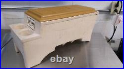 Vintage LARGE Kool Rest Igloo Console Car Truck Cooler w Cup Holders Tan/gold 80