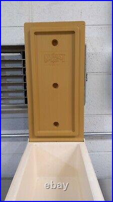 Vintage LARGE Kool Rest Igloo Console Car Truck Cooler w Cup Holders Tan/gold 80