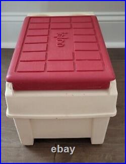 Vintage LITTLE KOOL REST Igloo CAR COOLER Console Ice Chest Cup Holder RED