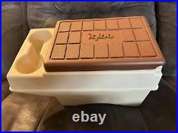 Vintage Little Kool Rest IGLOO Brown/Tan Car Cooler Console Ice Chest Cup Holder