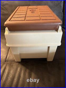 Vintage Little Kool Rest IGLOO Brown/Tan Car Cooler Console Ice Chest Cup Holder