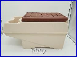 Vintage Little Kool Rest Igloo Car Cooler Console Cup Holder Brown, Very Clean