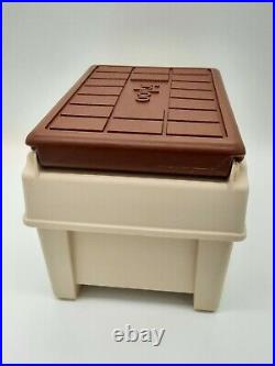 Vintage Little Kool Rest Igloo Car Cooler Console Cup Holder Brown, Very Clean