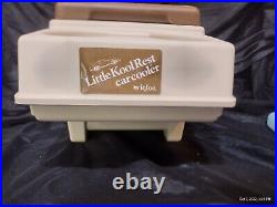 Vintage Little Kool Rest Igloo Car Cooler Console Ice Chest Cup Holder Brown Top