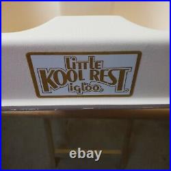 Vintage Little Kool Rest Igloo Cooler For Car or Camper Off White and Tan/Brown