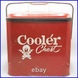 Vintage Lovell Manufacturing Company 1957 Red Eskimo Coolér Chest