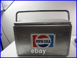 Vintage Pepsi Cola Aluminum Cooler Ice Box Cronstroms Services