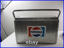 Vintage Pepsi Cola Aluminum Cooler Ice Box Cronstroms Services