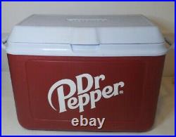 Vintage Rubbermaid Dr. Pepper Ice Chest Cooler 22 x 15.5 x 14 with FREE DP HAT