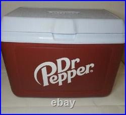 Vintage Rubbermaid Dr. Pepper Ice Chest Cooler 22 x 15.5 x 14 with FREE DP HAT