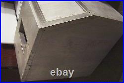 Vintage STAINLESS Steel Ice Cabinet CHEST Cooler Doors Industrial Steampunk