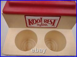 Vntg Igloo Kool Rest Red Cup Holder Car Console Ice Chest Cooler SUV Jeep Truck