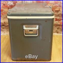 Vtg 1960s Coleman Diamond Cooler Ice Chest Gray Steel With Bottle Openers