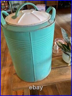 Vtg Igloo Fiesta water cooler turquoise blue
