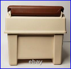 Vtg Little Kool Rest IGLOO Car Console Cooler Brown Tan Can Holder Ice Chest 83