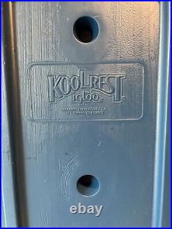 Vtg Little Kool Rest Igloo Car Cooler Console Ice Chest Cup Holder Blue Top EUC