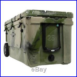 WYLD 75 Quart Pioneer Dual Compartment Insulated Cooler with Wheels, Forest Camo