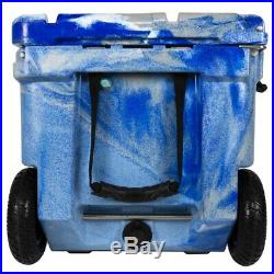WYLD 75 Quart Pioneer Dual Compartment Insulated Cooler with Wheels, Marine Blue