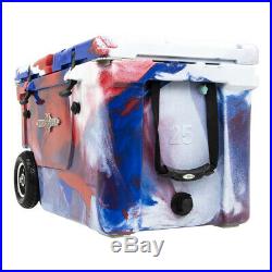WYLD HC50-17RWB 50 Qt. Dual Compartment Insulated Cooler with Wheels, All American