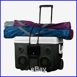 Wheeled 40 qt Igloo Rolling Cooler Ice Chest with Bluetooth Speaker Sound System