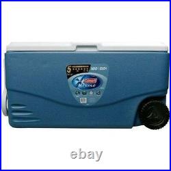 Wheeled Rolling Cooler Big Portable Ice Chest Durable 100 Quart 2 Wheel Ice Box