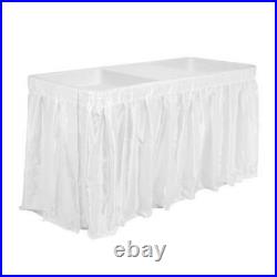White 5FT Party Ice Cooler Table Foldable Capming Garden Plastic Matching Skirt