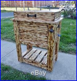 Wood Cooler Box, Patio, Ice Chest, Party Cooler, Rolling Cooler