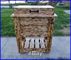 Wood Cooler Box, Patio, Ice Chest, Party Cooler, Rolling Cooler