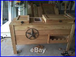Wooden Patio Bar Cooler Outdoor Furniture BBQ Ice Chest