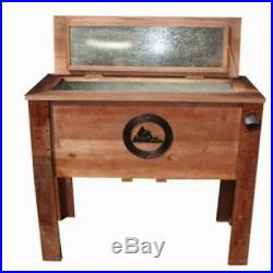 Wooden Rustic Party Cooler Entertaining Patio Portable Beer Storage Drink Cool