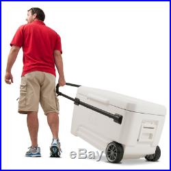 XL Cooler Wheeled Heavy Duty Ice Chest Drinks 5 Day Cold 110 qt Igloo Glide Pro