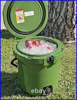 Xspec 5 Gal Rotomolded Beverage Cooler Jug Dispenser Outdoor Ice Bucket, Green