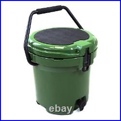 Xspec 5 Gallon Rotomolded Beverage Cooler Dispenser Outdoor Ice Bucket, Green