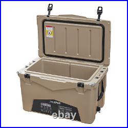 Xspec 60 Quart Roto Molded High Performance Ice Chest Outdoor Cooler, Sand